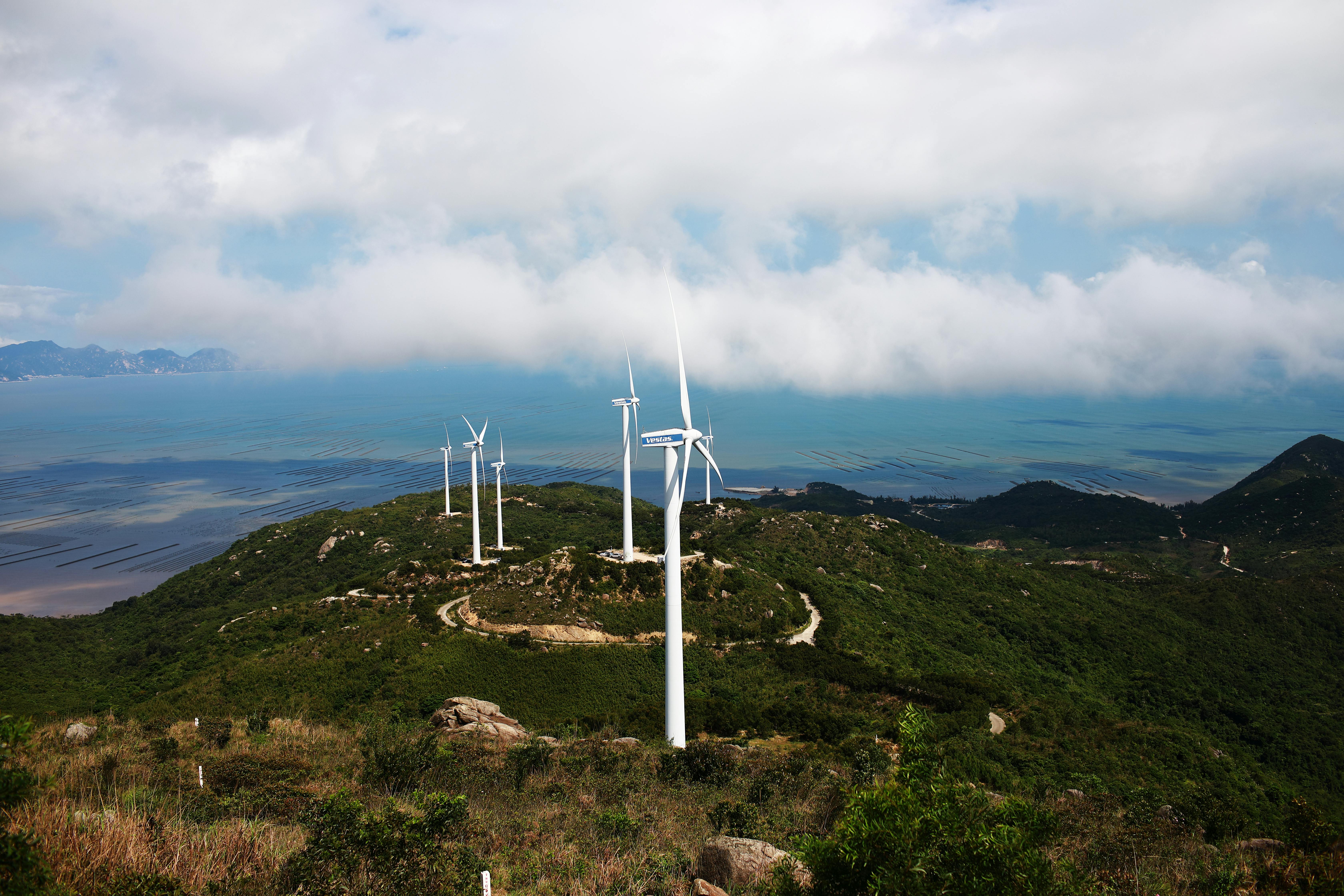 Windmills in Guangdong Province, China